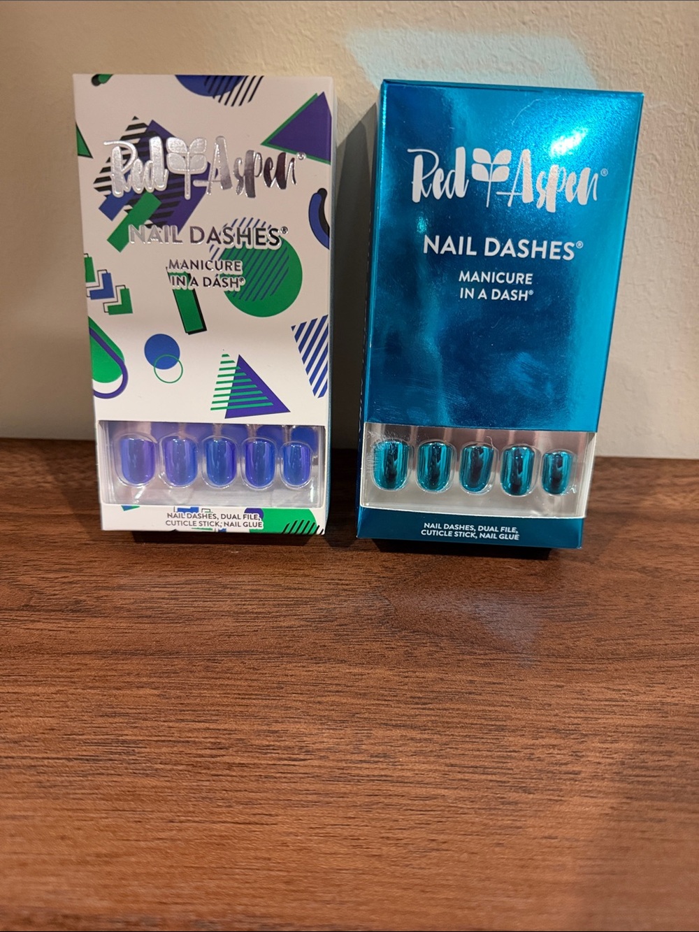 Blue & Purple Press-On Nail Dashes - Two Pack